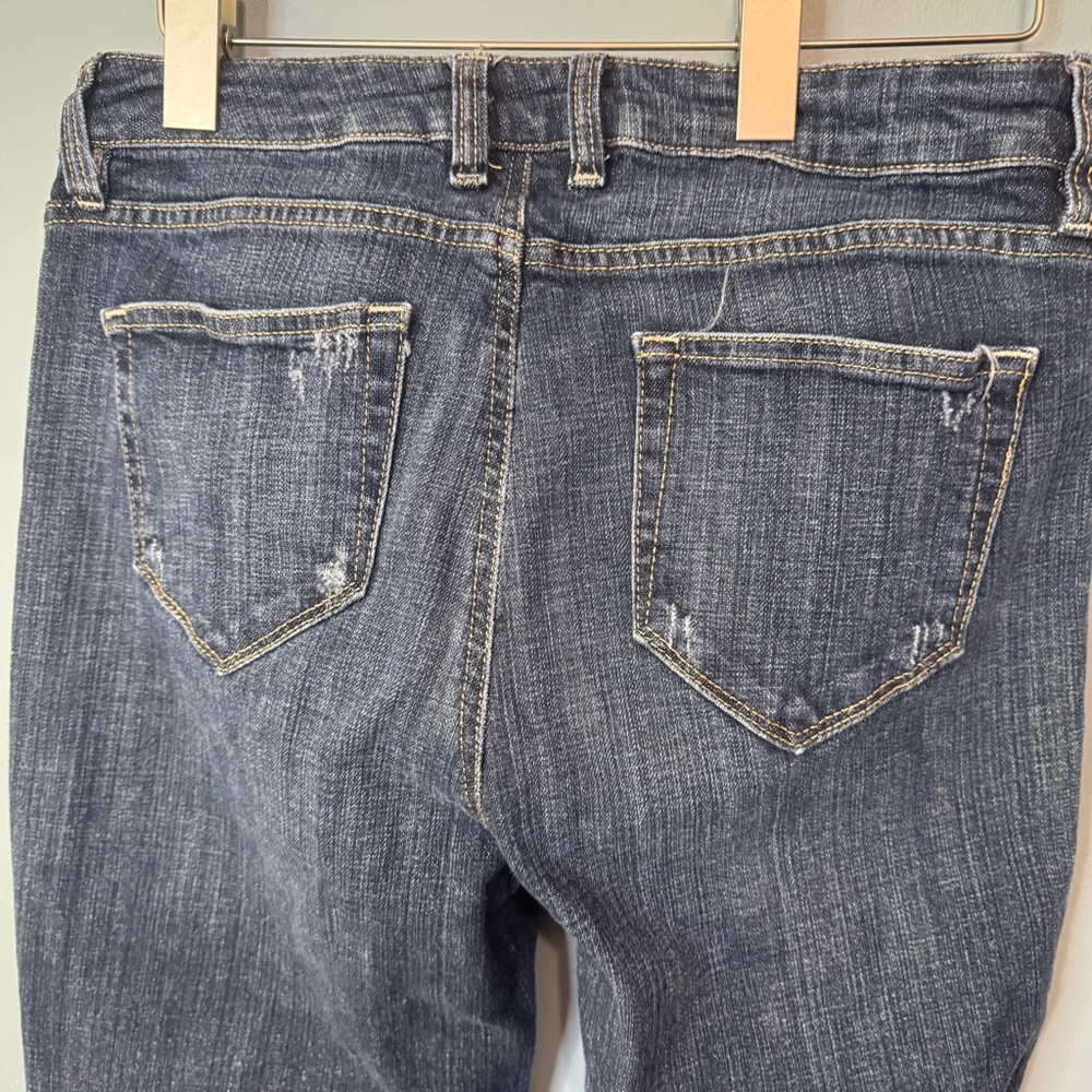 Liz & Co Mid Rise Blue Capri Stretch Jeans. Women’s Size 8 - Picture 7 of 11